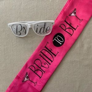 Bachelorette Bridal Shower Silk Sash & Sunglasses